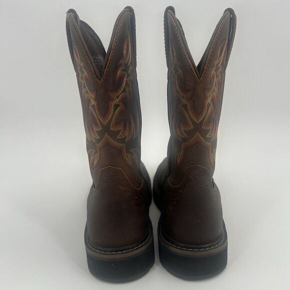 Justin Boots Brown Leather Western Work Boots main image 4